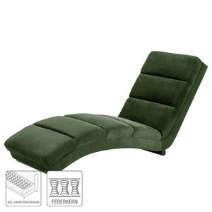 Ligfauteuil Seaham fluweel - Antiek groen