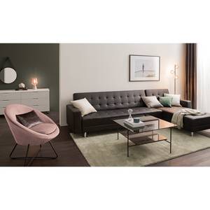 Fauteuil design Eicken Velours Vilda: Rose vieilli