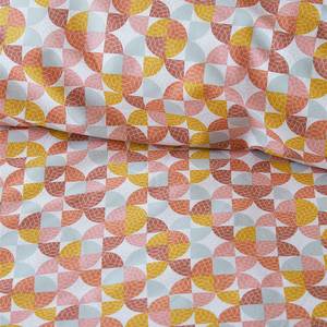 Parure de lit Retro Grid Coton - Multicolore - 260 x 200/220 cm + 2 oreillers 70 x 60 cm