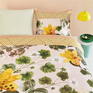 Parure de lit Botanical Flower Coton - Multicolore - 200 x 200/220 cm + 2 oreillers 70 x 60 cm