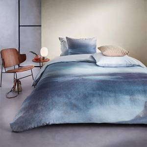 Parure de lit Départ Coton - Bleu - 260 x 200/220 cm + 2 oreillers 70 x 60 cm