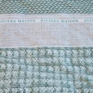 Parure de lit Woven Nature Coton - Blanc / Vert - 155 x 220 cm + oreiller 80 x 80 cm