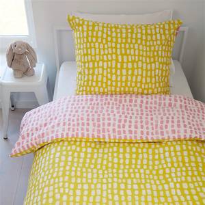 Parure de lit enfant Sverre Coton - Jaune - 100 x 135 cm + oreiller 60 x 40 cm