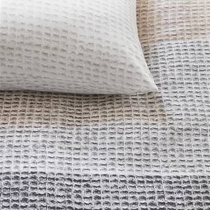 Parure de lit Ariadne Waffle Coton - Beige - 260 x 200/220 cm + 2 oreillers 70 x 60 cm