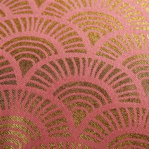 Sierkussen Wavy Katoen - goudkleurig/roze