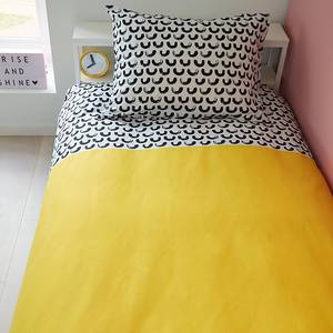 Parure de lit enfant Mette Coton - Jaune - 135 x 200 cm + oreiller 80 x 80 cm