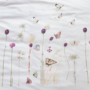 Parure de lit Bastin Papilio Coton - Blanc - 240 x 200/220 cm + 2 oreillers 70 x 60 cm