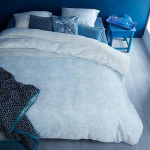 Parure de lit Impress Coton - Bleu pastel - 200 x 200/220 cm + 2 oreillers 70 x 60 cm