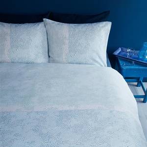 Parure de lit Impress Coton - Bleu pastel - 200 x 200/220 cm + 2 oreillers 70 x 60 cm