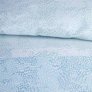 Parure de lit Impress Coton - Bleu pastel - 200 x 200/220 cm + 2 oreillers 70 x 60 cm