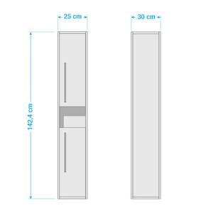 Hochschrank Moris I Weiß / Schwarz