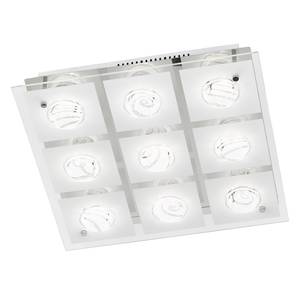 LED-Deckenleuchte Tyra Kristallglas / Eisen - Flammenanzahl: 9