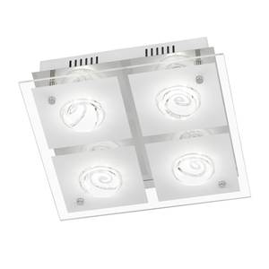 LED-Deckenleuchte Tyra Kristallglas / Eisen - Flammenanzahl: 4