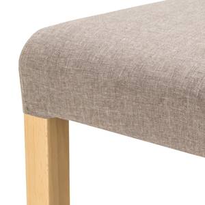 Gestoffeerde stoelen Foxa (set van 2) Geweven stof/massief beukenhout - beukenhout - Taupe