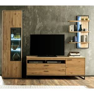 Tv-meubel Kiah Massief knoestig eikenhout - Breedte: 184 cm