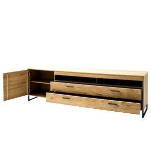 Tv-meubel Kiah Massief knoestig eikenhout - Breedte: 224 cm