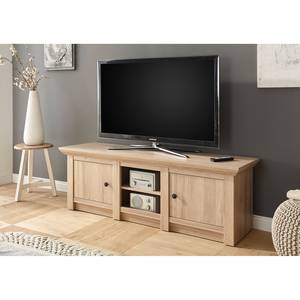 Tv-meubel Ocosta lichte Grandson eikenhouten look/zwart - Breedte: 152 cm