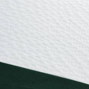 Lit boxspring Villo Tissu effet velours - Vert foncé - Matelas double D2/D3