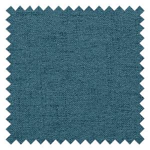 Canapé d’angle Loiz I Tissu - Bleu - Fonction lit à gauche (vue de face)