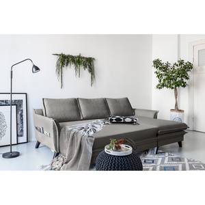 Ecksofa Mia Mia II Webstoff - Grau - Longchair davorstehend rechts