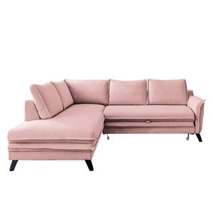 Ecksofa Mia Mia I Webstoff - Mauve - Ottomane davorstehend links