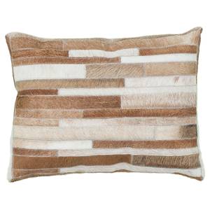 Coussin Lavish Brick Cuir véritable - Marron clair - 60 x 40 cm