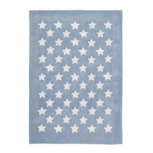 Tapis Cameroon Mora Fibres synthétiques - Bleu clair mat - 120 x 170 cm