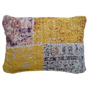 Sierkussen Solitaire Indie textiel - zonnegeel - 60 x 40 cm