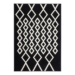 Laagpolig vloerkleed Lina kunstvezels - Zwart - 80 x 300 cm