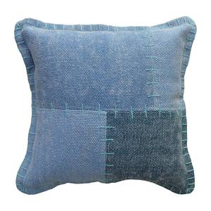 Sierkussen Lyrical I textiel - Blauw grijs - 45 x 45 cm