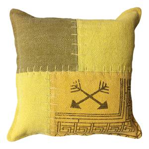 Dekokissen Lyrical II Textil - Currygelb - 45 x 45 cm