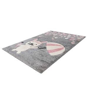 Tapis enfant Australia Clermont Fibres synthétiques - Gris / Rose - 80 x 150 cm