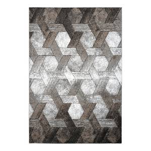 Kurzflorteppich Dominica Tanetane Kunstfaser - Grau - 80 x 150 cm