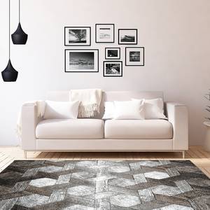 Kurzflorteppich Dominica Tanetane Kunstfaser - Grau - 160 x 230 cm