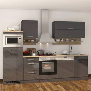 Küchenzeile Mailand III Graphit - Mit Elektrogeräten
