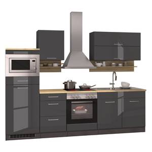 Küchenzeile Mailand II Graphit - Mit Elektrogeräten