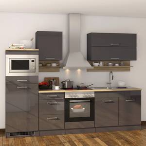 Küchenzeile Mailand II Graphit - Mit Elektrogeräten