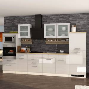 Küchenzeile Mailand V Weiß - Glaskeramik - Mit Elektrogeräten