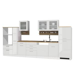 Küchenzeile Mailand VII Mit Apothekerschrank - Weiß - Ohne Kochfeld - Ohne Elektrogeräte