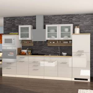 Küchenzeile Mailand V Weiß - Ohne Kochfeld - Ohne Elektrogeräte