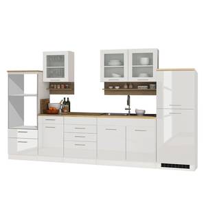 Küchenzeile Mailand V Weiß - Ohne Kochfeld - Ohne Elektrogeräte