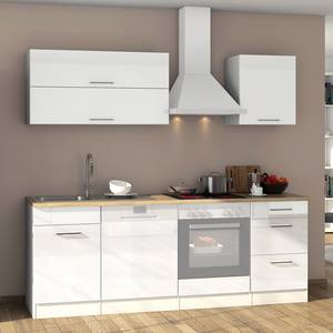Küchenzeile Mailand I Weiß - Ohne Elektrogeräte