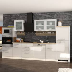 Küchenzeile Mailand VI Weiß - Induktion - Mit Elektrogeräten