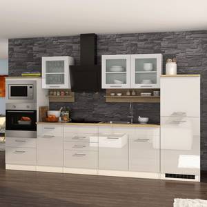 Küchenzeile Mailand V Weiß - Induktion - Mit Elektrogeräten
