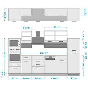 Keukenblok Mailand VI Grafiet - Inductie - Met elektrische apparatuur