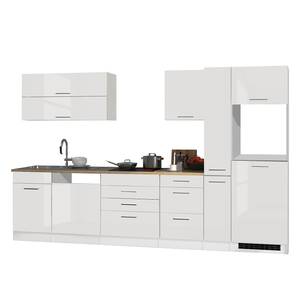 Küchenzeile Mailand XI Mit Apothekerschrank - Weiß - Ohne Kochfeld - Ohne Elektrogeräte - Ohne Kühlschrank