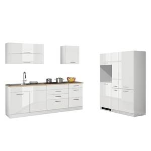 Küchenzeile Mailand XIV Weiß - Ohne Kochfeld - Ohne Elektrogeräte