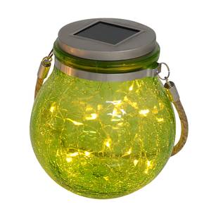 LED-Solar-Dekoleuchte Bullange Kristallglas / Acrylglas - 20-flammig - Grün