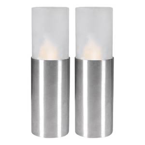 LED-Kerze Maracaipe Milchglas / Edelstahl - 1-flammig