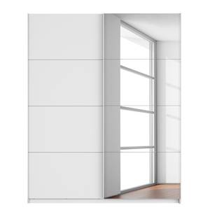 Schwebetürenschrank SKØP VI Kristallspiegel / Alpinweiß - 181 x 236 cm - 2 Türen - Classic